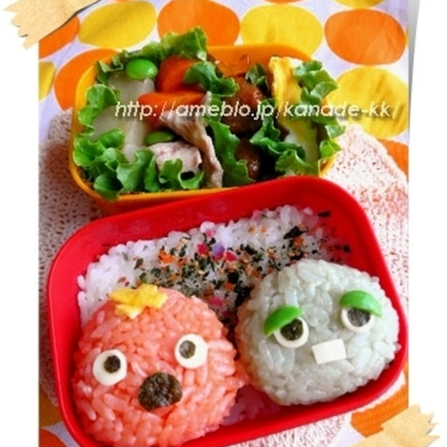 【ガチャピンとムックのお弁当】