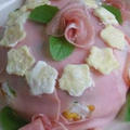 お姫様気分♪　ピンクの可愛い「薔薇(ばら)のケーキ寿し☆」～ひな祭り用改訂版～ by toshieさん