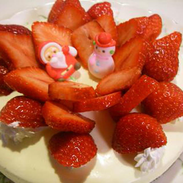 レアチーズケーキでクリスマス