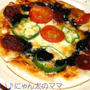 クリスマスみたいな御誕生日♪＜いかすみピッツァ＞と＜ぺペロンチーノ＞と新発田市「とりたま工房」の＜ガと―マロン＞