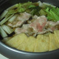 豚肉と白菜の鍋＆江戸切子冷酒杯