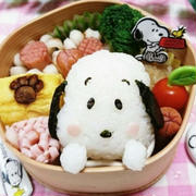 スヌーピーおにぎり弁当【わっぱ弁当箱】 #デコ弁
