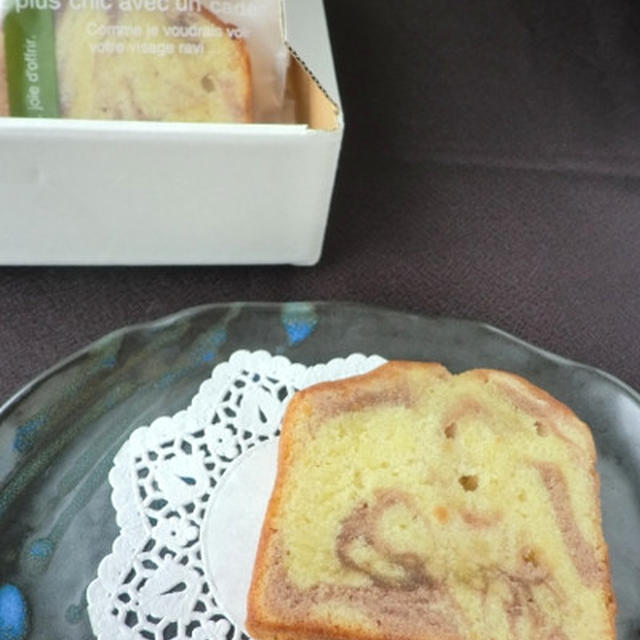 意外なマーブルのバターケーキ♪