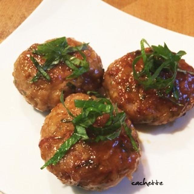 蓮根と大葉のシャキシャキ鶏つくね