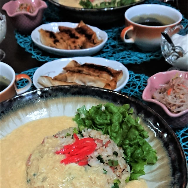 【おうちごはん】想像以上！？【たっぷりふわ玉の！あんかけチャーハン de 夕食】