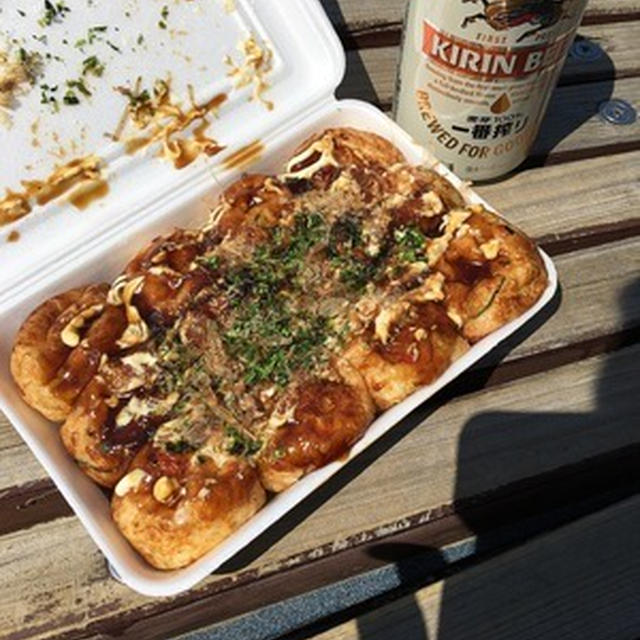 公園でたこ焼き〜