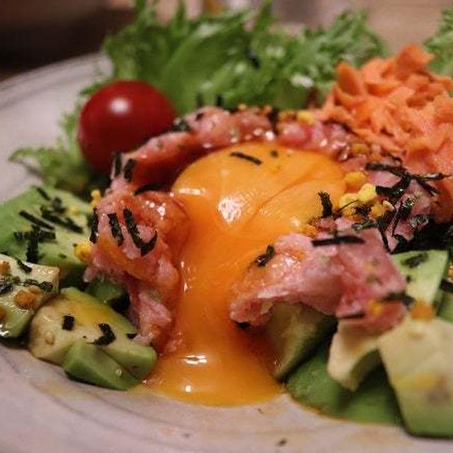 ★別盛りで更に美味しいアボカドねぎとろ丼・#本日のおうちごはん