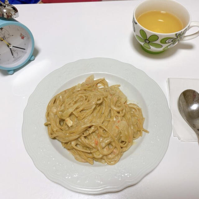 豆乳ごま鍋の余ったお汁で作る♪豆乳カルボナーラ