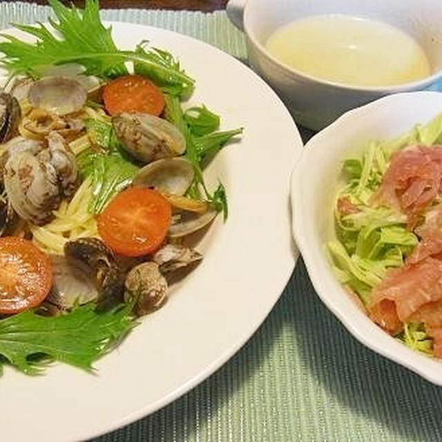 ロシアンゲーム＆アサリのスープスパゲティ