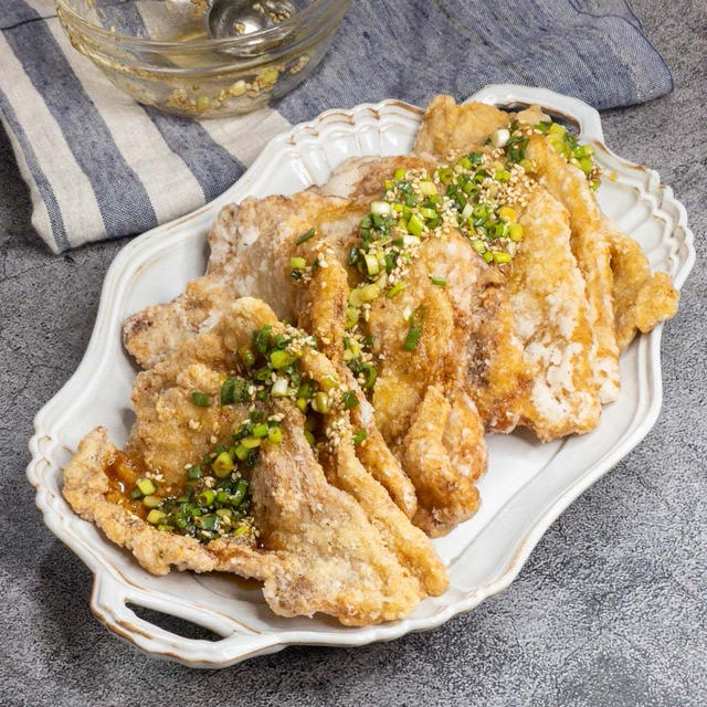 豚肉の唐揚げ ねぎソース今朝は、家族に『また作ってね〜！』とリクエストがあった人気...