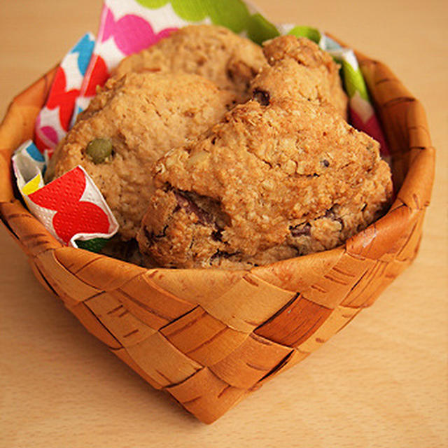 チョコ入りオートミールクッキー。