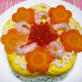 ひな祭り料理☆お花の寿司ケーキ♪ by おおたわ歩美さん