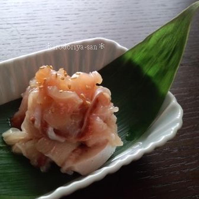 鯛の塩ユッケ風とナムルとちまきと・・