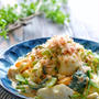 レンジで簡単！小松菜とゆで卵の和風おかかマヨサラダ