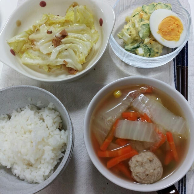 2012/12/13の晩ごはん。