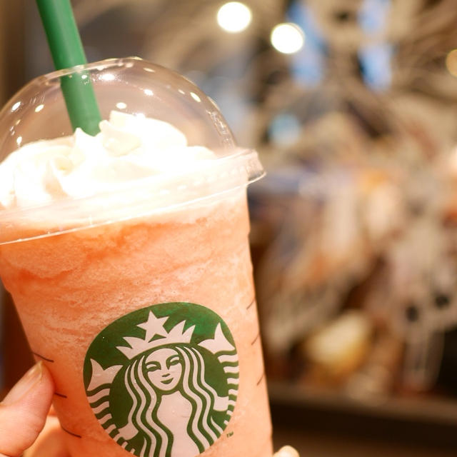 Peach pink Fruits Frappuccino♡