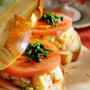 【自家製山食パンdeトーストサンドの朝ご飯】オニオンチーズスープ／野菜炒め／デザート付きです♪