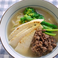 肉みそ入り春ラーメン