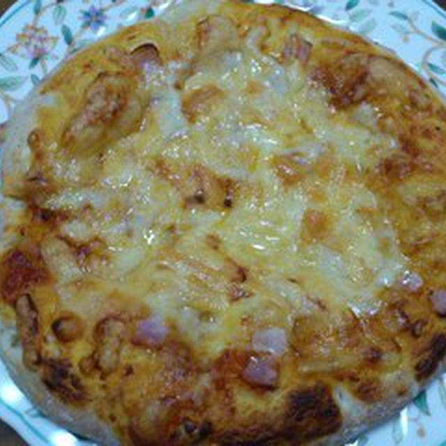 ピザに大豆を入れてみました。