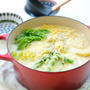 今日は寒い！＊マカロニ入り春野菜と鶏肉のミルクチーズスープ＊﻿で温まりましょう♡