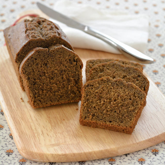 ほうじ茶のパウンドケーキ。【パウダーで簡単・さとうきび糖使用】
