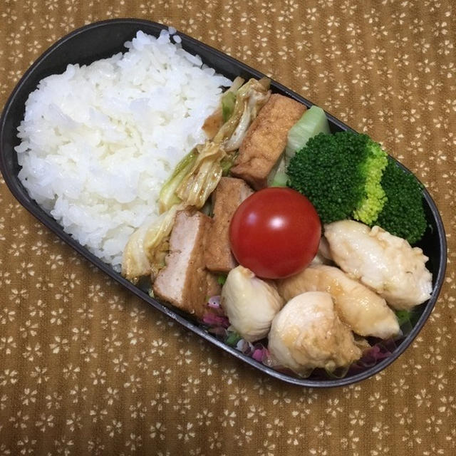 厚揚げとキャベツの味噌炒め弁当