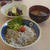 釜揚げしらす丼＆新玉葱と若芽のお味噌汁