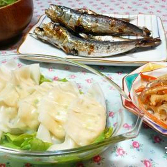 ０２１６夜☆今夜のお魚＆温餃子・・♪