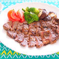 【輸入牛も柔らかジューシー！】塩麹漬け牛肉のステーキ