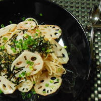 たらことレンコンのパスタ