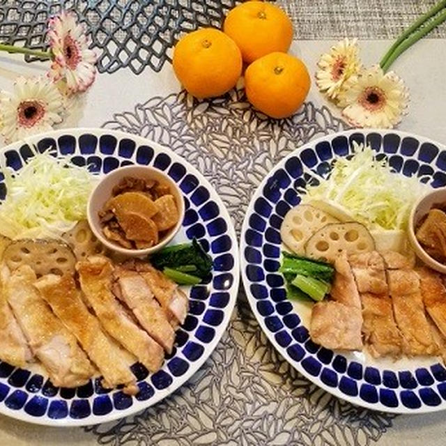 安心の味、生姜焼き！　豚肉じゃなくて鶏肉です。