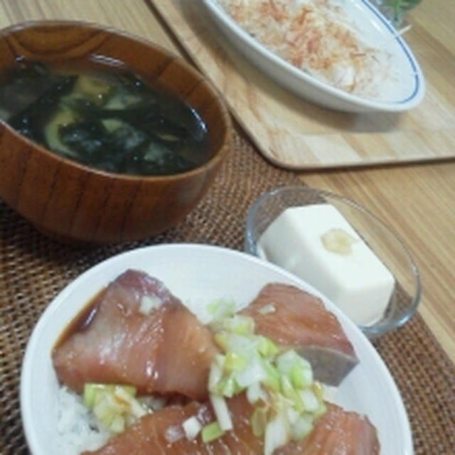 ※今日のお家ごはん※～ハマチの漬け丼～