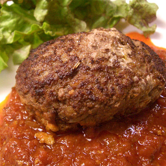 イタリアンハンバーグ トマトソースと煮込むハンバーグ レシピブログ