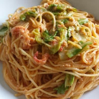 蟹のトマトクリームパスタ♪