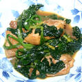 鶏肉とほうれん草の炒め物