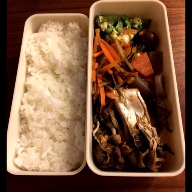 鯖とキノコの塩焼き