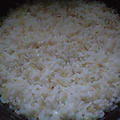 湯立てで白米（９８０）。。。宮城県産登米の米特別栽培米ササニシキ・白米（あいざわ米店）と茨城県産うまかっぺコシヒカリ玄米・新米（あいざわ米店）