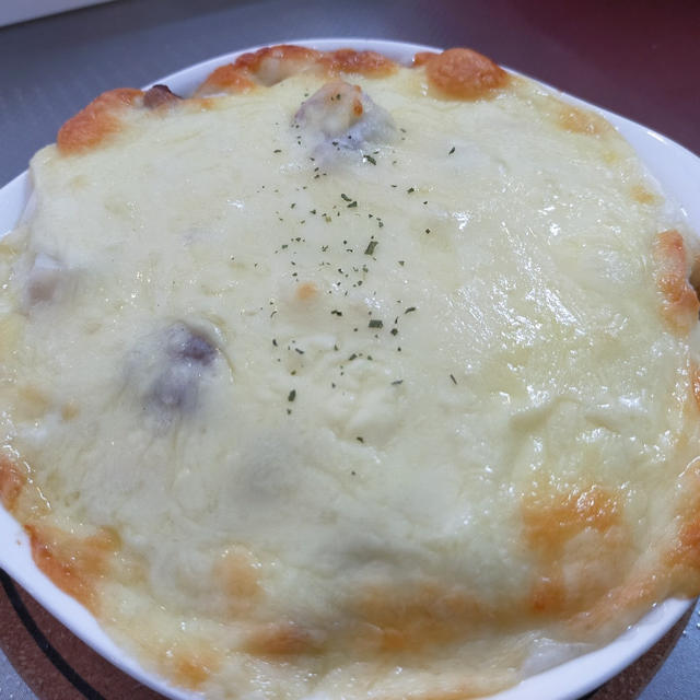 土日で作った料理など(^^)お米でホワイトソースを作ってグラタン/ホットプレートでハンバーグ