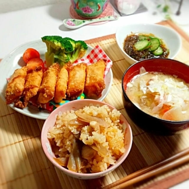 余ったシュウマイの皮で夕食