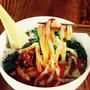 豆乳でヘルシーうま死! 「冷やし黒ごま坦々うどん」