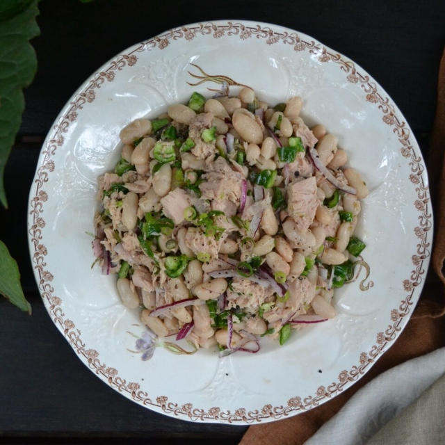 White Bean Tuna Salad 白いんげん豆とツナのサラダ