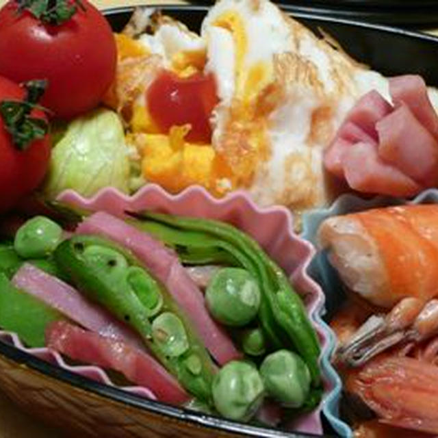 絹さやベーコン・・・お弁当♪