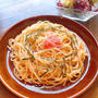 ランチはたらこスパゲッティーです！！