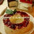 スパークリングワインと一緒に♪真っ赤なリースのクリスマスレアチーズケーキ