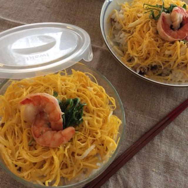 ストック食品だけで作るちらし寿し