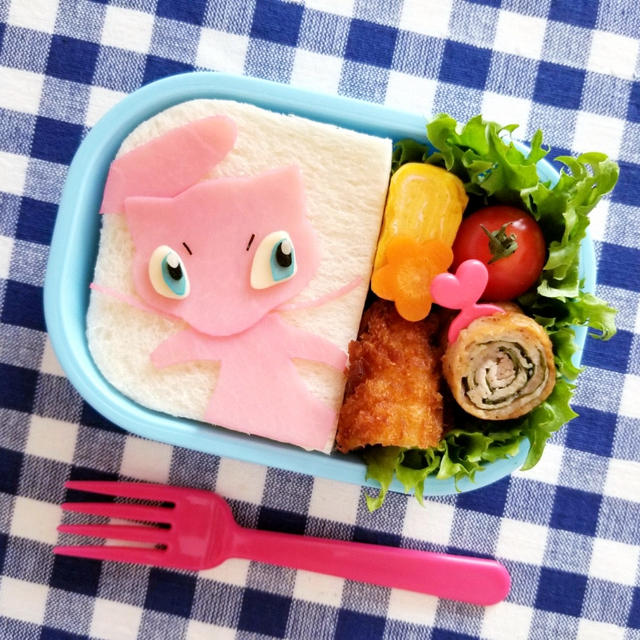 ポケモン ミュウのサンドイッチキャラ弁 By 森崎りよさん レシピブログ 料理ブログのレシピ満載