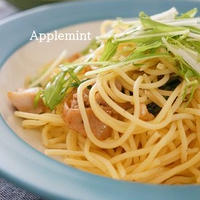 鶏肉とアスパラとカシューナッツのパスタ