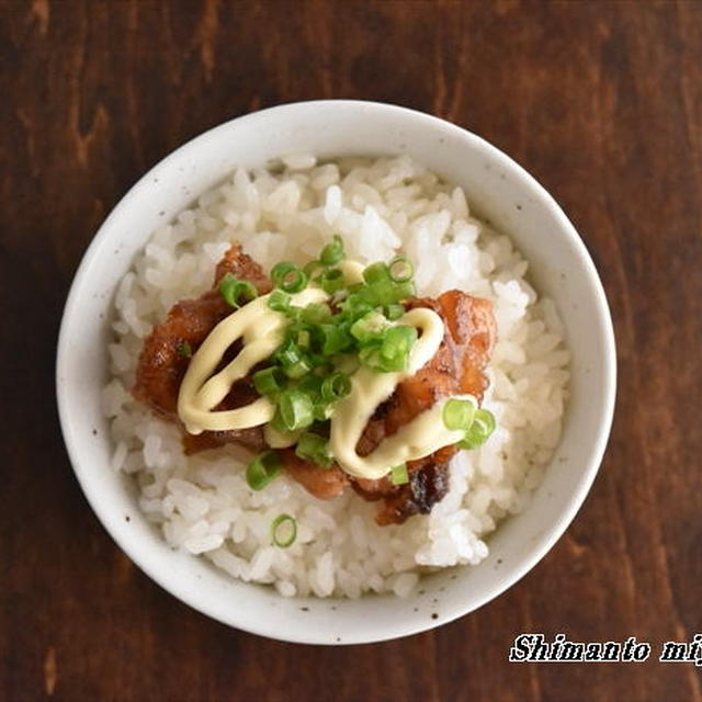 今日の のっけごはん～鶏のから揚げ照り焼きマヨ風のっけごはん～