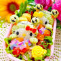 かえるキティ＆ミミィと紫陽花♬梅雨弁スタート！
