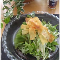 水菜のパリパリエスニック風サラダ♪